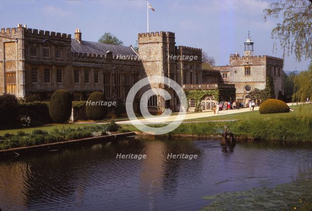 South Front of Forde Abbey, and Long Pond,  Dorset, 20th century.  Artist: CM Dixon.