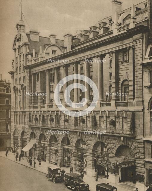 'South Front of the Piccadilly Hotel, Erected in 1908', c1935. Creator: Donald McLeish.