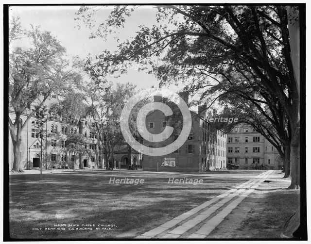 South Middle College, only remaining old building at Yale, between 1900 and 1906. Creator: Unknown.