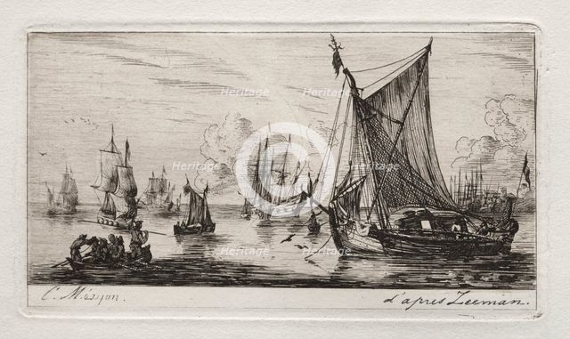 South Sea Fishers, 1850. Creator: Charles Meryon (French, 1821-1868).