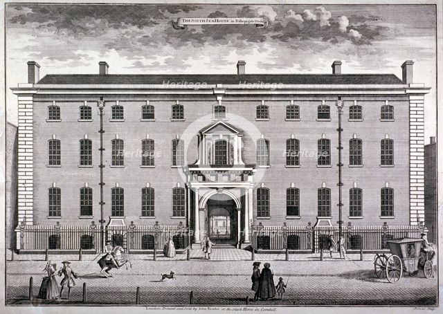 South Sea House, Bishopsgate, City of London, c1750.   Artist: Anon