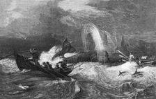 "South Sea Whaling" by Oswald W. Brierly, Exhibition of Water-Colour Drawings, Dudley Gallery, 1868. Creator: W Thomas