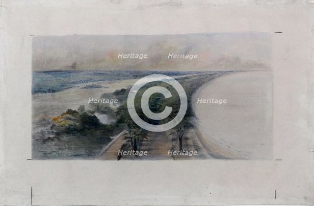 South Shore Park, Chicago, Illinois, Design Sketch, c. 1896. Creator: Daniel Burnham.