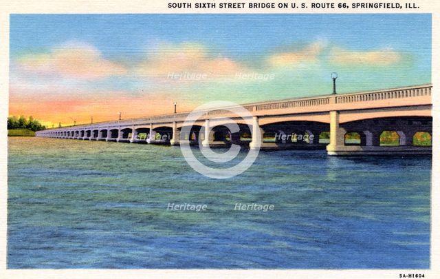 South Sixth Street Bridge, Springfield, Illinois, USA, 1935. Artist: Unknown