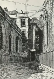 South side of the hall at Clifford's Inn in the City of London, c1903, (1934). Creator: Frederick Landseer Maur Griggs