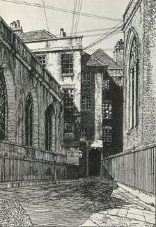 South side of the hall at Clifford's Inn in the City of London, c1903, (1934). Creator: Frederick Landseer Maur Griggs