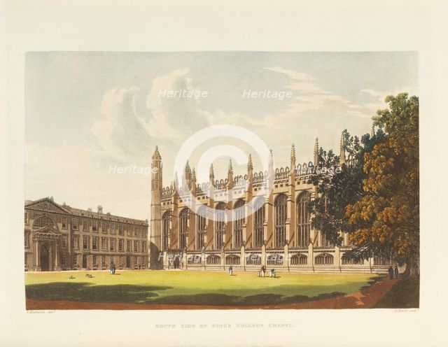 South Side of King's College Chapel, 1815. Creator: Mackenzie, Frederick (around 1788-1854).
