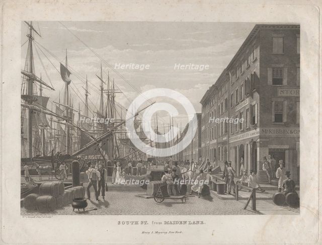 South St. from Maiden Lane, 1834. Creator: William James Bennett.