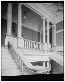 South stairway, second floor, Wayne County Building, Detroit, (1902?). Creator: Unknown