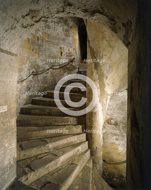 South staircase of the keep of Dover Castle, Kent, c2000s(?). Artist: Unknown.
