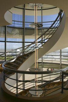 South staircase, De La Warr Pavilion, Bexhill on Sea, East Sussex