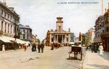 South Street, Worthing, Sussex, c1900s(?).Artist: Photochrom Co Ltd of London