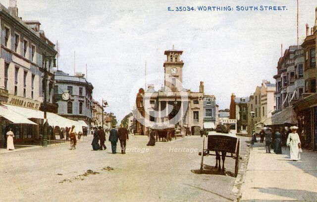 South Street, Worthing, Sussex, c1900s(?).Artist: Photochrom Co Ltd of London
