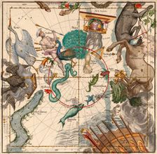 South Pole, Plate 6 from Globi coelestis in tabulas planas redacti descriptio, 1674