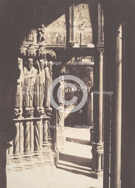 [South Portal, Chartres Cathedral], 1854. Creator: Charles Marville.