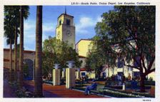 South Patio, Union Station, Los Angeles, California, USA. 1940