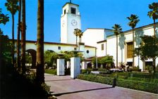 South patio, Union Station, Los Angeles, California, USA, 1953