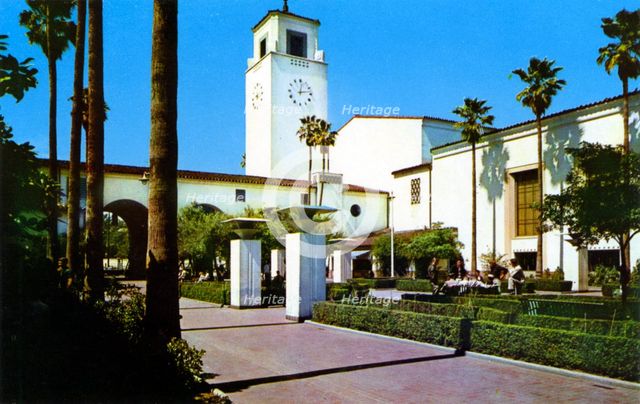 South patio, Union Station, Los Angeles, California, USA, 1953. Artist: Unknown