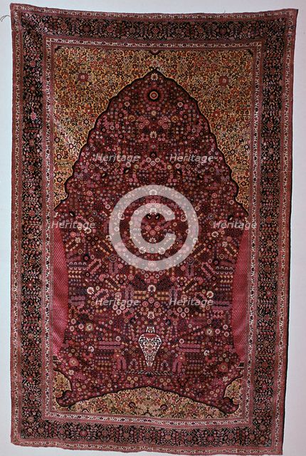 South Persian prayer rug, 18th century. Artist: Unknown