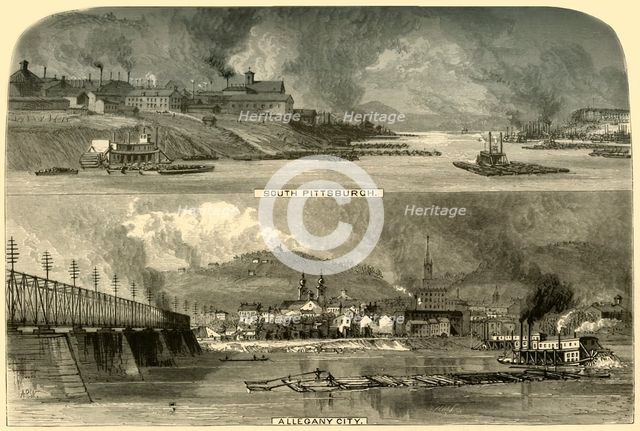 'South Pittsburg and Alleghany City', 1874.  Creator: W.H. Morse.