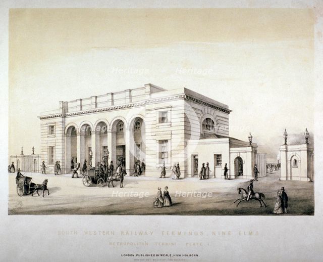 South Western Railway Terminus, Nine Elms, Battersea, London, c1840. Artist: Anon