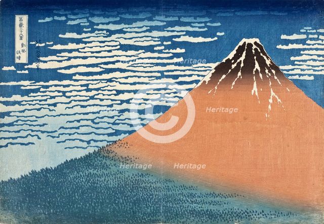 South Wind, Clear Dawn, between circa 1830 and circa 1831. Creator: Hokusai.
