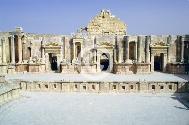 South Theatre, Jerash, Jordan. Creator: Vivienne Sharp.