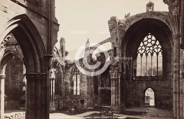 South Transept, Melrose Abbey, between 1870 and 1880. Creator: George Washington Wilson.