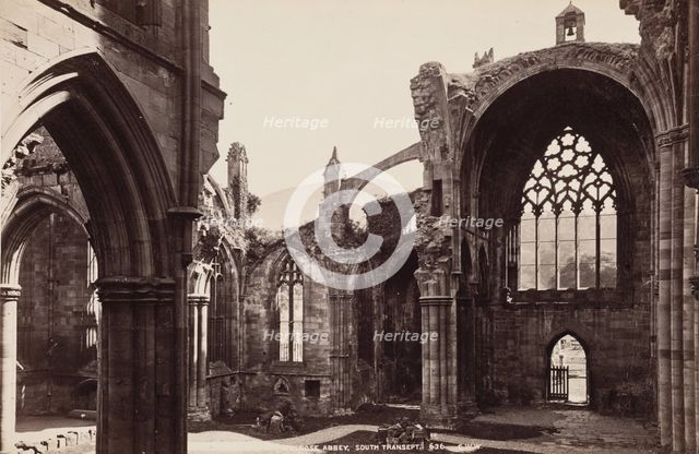 South Transept, Melrose Abbey, between 1870 and 1880. Creator: George Washington Wilson.