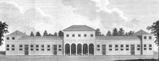 South view of the Earl of Darlington's stables, Raby Castle, County Durham, 1798. Artist: J Scott