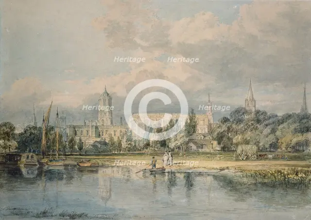 South View of Christ Church etc. from the Meadows, 1798-1799. Artist: JMW Turner.