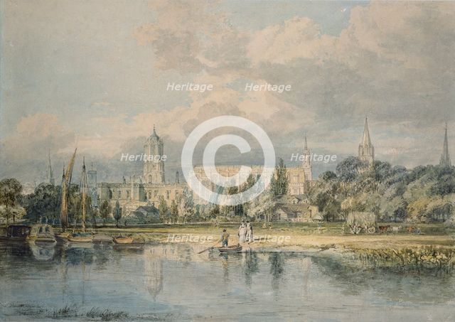 South View of Christ Church etc. from the Meadows, 1798-1799. Artist: JMW Turner.