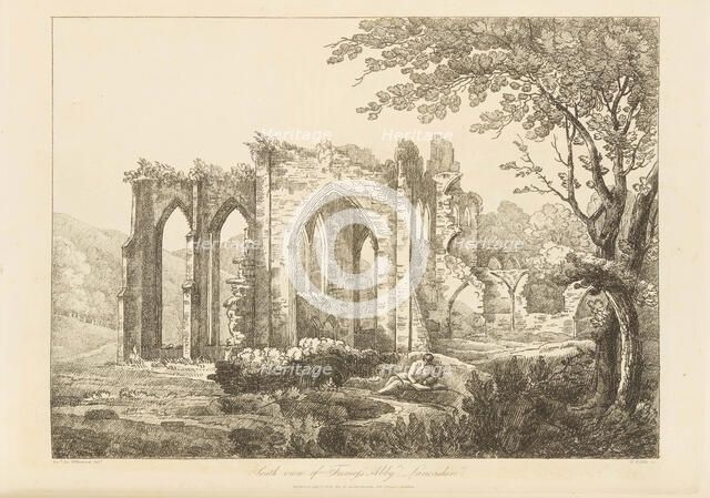 South View of Furness Abbey, Lancashire, 1810. Creator: Wilkinson, Joseph (1763-1831).