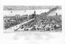 Southwark and London Bridge as they appeared about 1546 c1860.Artist: N Whittock
