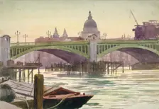 Southwark Bridge, London, 1930. Artist: Samuel Harry Hancock