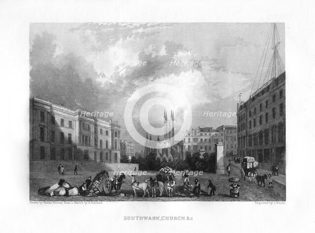 Southwark Cathedral, London, 19th century.Artist: J Woods