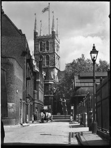 Southwark Cathedral, Montague Close, Southwark, Greater London Authority, 1930s. Creator: Charles William Prickett