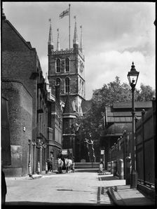 Southwark Cathedral, Montague Close, Southwark, Greater London Authority, 1930s. Creator: Charles William Prickett