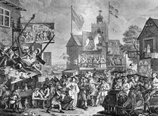 Southwark Fair 1733.Artist: William Hogarth