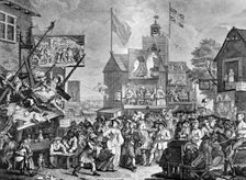 Southwark Fair 1733.Artist: William Hogarth