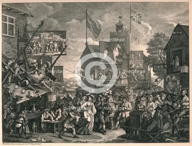 'Southwark Fair', 1733. Artist: William Hogarth.