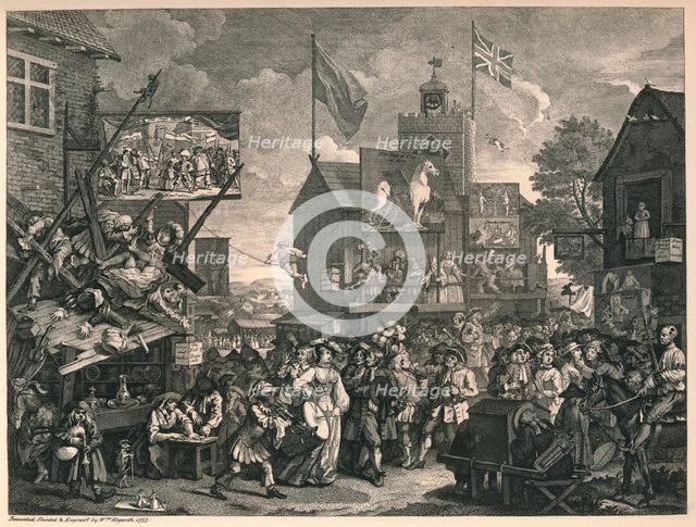 'Southwark Fair', 1733. Artist: William Hogarth.