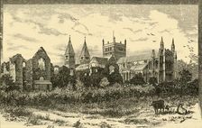 Southwell Minster and Ruins of the Palace 1898. Creator: Unknown
