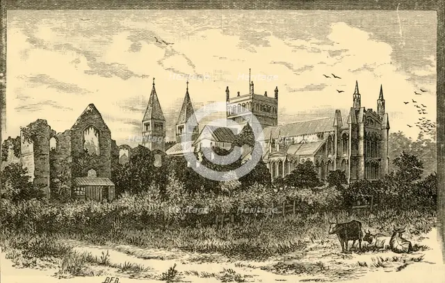 'Southwell Minster and Ruins of the Palace', 1898. Creator: Unknown.
