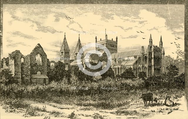 'Southwell Minster and Ruins of the Palace', 1898. Creator: Unknown.