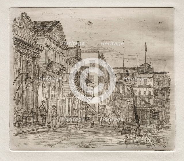 Southwest Corner, Public Square, Cleveland, 1878. Creator: Otto H. Bacher (American, 1856-1909).
