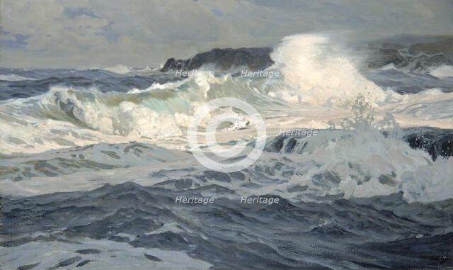 Southwesterly Gale, St. Ives, 1907. Creator: Frederick Judd Waugh.