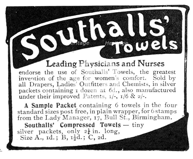 Southalls' Towels, 1909. Creator: Unknown.