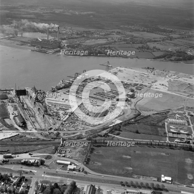 Southampton Docks, Hampshire, 1972. Artist: Aerofilms.