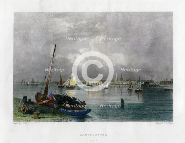 Southampton, Hampshire, 19th century.Artist: E Finden